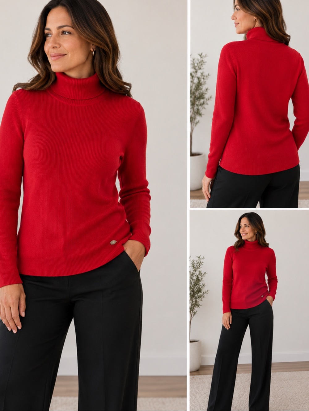 Lauren Ralph Lauren turtle neck sweater size Pl red academia